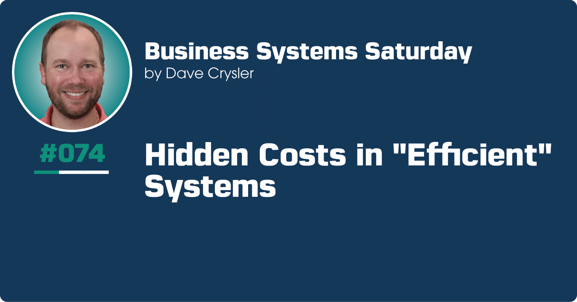 The Efficiency Paradox